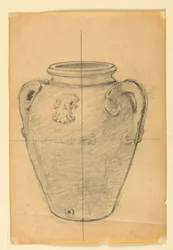 Studie för vas, "The Sources of Wealth, "Union Trust Company Building, Cleveland, OH