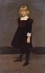 Utan titel, Porträtt av en ung flicka, ca. 1900.