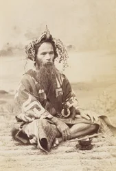 Ainu Man, ca 1890-talet (silvertryck av gelatin)