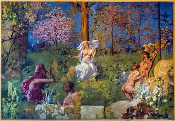 The Fountain of Youth (limmålning på duk)