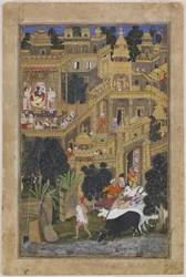 Herren Krishna i den gyllene staden, ca 1586
