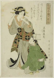 Bunya no Yasuhide, från serien "Fashionable Children as the Six Immortal Poets (Furyu kodakara rokkasen)"