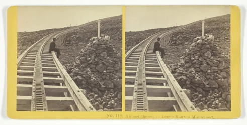 Nästan där --- Lizzie Bourne-monumentet, 185575. Skapare: Kilburn Brothers, BW Kilburn.