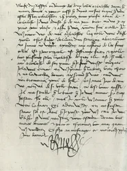 Brev från kung René av Anjou, 1400-talet, 1934.