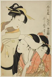 Akt IX (Kudanme), ur serien "De lojala tjänarnas skattkammare (Chushingura)", ca 1798-99 (träsnitt i färg; oban)
