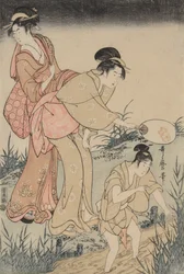 Att fånga eldflugor under ett pilträd till höger, ca. 1796-1797.