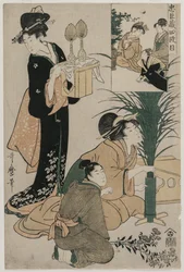 Chushingura: Akt IV av The Storehouse of Loyalty, sent 1790-tal.