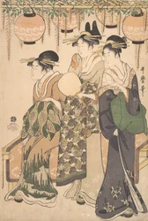Courtesans under en Wisteria Berbor..., ca. 1795.
