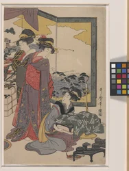 Ebisu Festival (trätryck i färg)