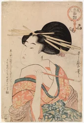 Geisha med pipa