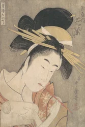 "Hanamurasaki of the Tamaya," från serien Seven Komachi of the Pleasure Quarters ..., ca. 1790.