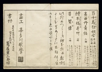 Momo chidori (Myriad fåglar), känd som fågelboken, 1790 (ukiyo-e)