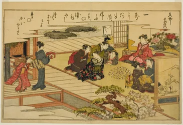 Shell-Matching Game, från den illustrerade boken "Gifts from the Ebb Tide (Shiohi no tsuto)"