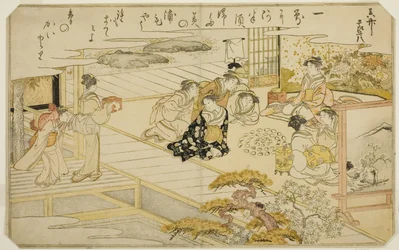 Shell-Matching Game, från den illustrerade boken "Gifts from the Ebb Tide (Shiohi no tsuto)"