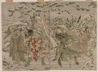 Vinterscen från romantiken om de tre kungadömena, ca. 1790.
