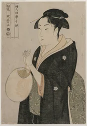Woman Holding a Fan (från serien Ten Aspects of the Physiognomy of Women)