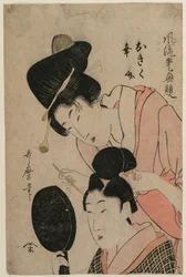 The Lovers Okiku och Kozuke (från serien An Elegant Comparison of Charming Features)
