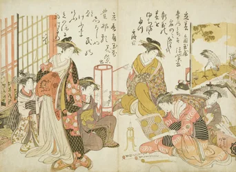 Komurasaki och Hanamurasaki från Kado Tamaya-huset, från 
