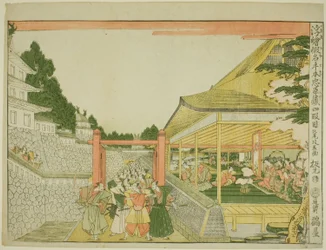 Akt IV (Yondanme), från serien "Perspective Pictures of the Storehouse of Loyal Retainers (Uki-e kanadehon Chushingura)"
