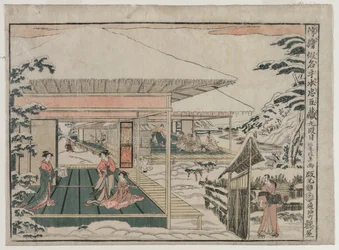 Chushingura: Akt IX från serien Perspective Pictures för The Treasure House of Loyalty, ca. 179