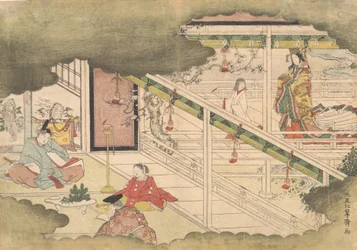 En incident från berättelserna om Ise Ise Monogatari, ca. 1790.