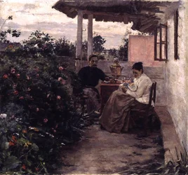 På verandan
