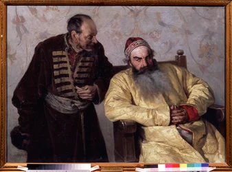Une denunciation au Boyar (boiard, boiar) (To The Boyar With A Denunciation). Under de oroliga tiderna (1598-1613) under tsar Ivan IV den förskräcklige (1530-1584), i storfurstendömet Moskva, talade en man med ett vikt papper i handen med