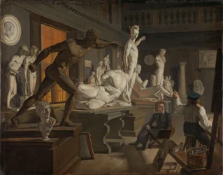 Scen från Akademien i Köpenhamn, ca 1827-28 (olja på duk)