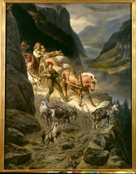 Ner från berget (olja på duk)