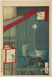 Temoon Beyond Shinagawa (Shinagawa Mikoshi no Tsuki), från serien "one funded ws of musashi hyakkei no uchi" ”