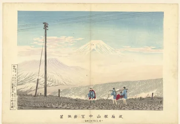 Utsikt över Fuji i Hakone-bergen Ju Hakone sanchu Fugaku chobo (titel på objekt)
