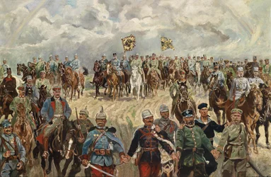 De allierade monarker med sina befälhavare under första världskriget, 1914-1918