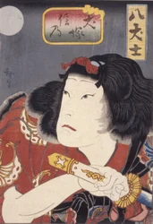 Inuzuka Shino (trätryck i färg)