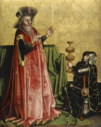 Abischai före David från Heilspiegel-altartavlan, ca 1435 (blandmaterial på ekpanel)