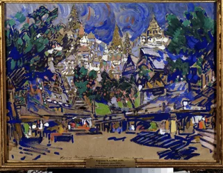 Scenografisk utkast till operan Den gyllene tuppen av Nikolaj Rimskij-Korsakov (1844-1908), verk av Konstantin Aleksejevitj Korovin