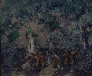 Scenografi för baletten Corsair av A. Adam, 1911