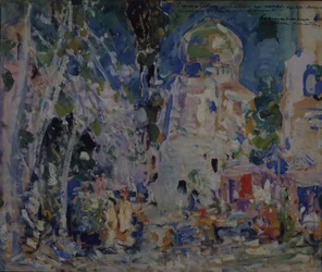 Scenografi för baletten The Scarlet Pimpernel av F. Hartman, 1911