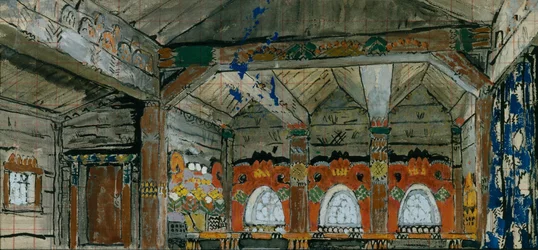 Scenografi för operan Prince Igor av A. Borodin, 1914