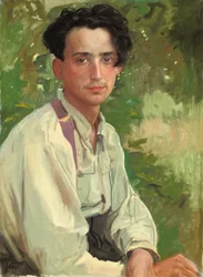 Porträtt av Vladimir Aleksandrovich Somov, konstnärens brorson