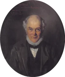 Porträtt av målaren Yegor Ivanovich Makovsky 1802-1886, 1859