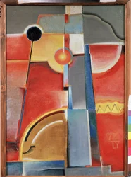 Byggnadsfärger. (Färgkonstruktion). Målning av Konstantin Konstantinovich Medunetsky Medunetsky (Medunetsky, Medunetsky) (1899-1935), olja på duk