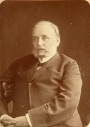 Porträtt av författaren Ivan Alexandrovich Goncharov (Ivan Alexandrovitch Gontcharov) (1812-1891). Albumin Foto av Konstantin Schapiro (1839-1900)