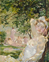 Badande i solen, 1930
