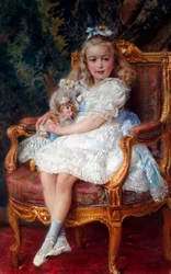 Porträtt av storhertiginnan Maria Nikolaevna av Ryssland, 1899–1918, 1905.