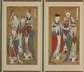 Processionsscen, Choson-dynastin (färg på papper och siden)