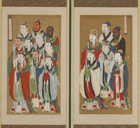 Processionsscen, Choson-dynastin (färg på papper och siden)