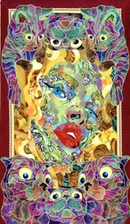 Surrealistisk kattmosaik