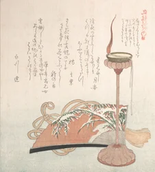 Ljusställ och fläkt, 1800-talet.