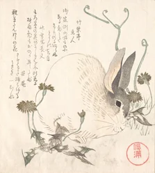 Hare och maskros, troligen 1820.
