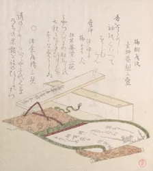 Kakemono och dess ask, 1700-1800-talet.